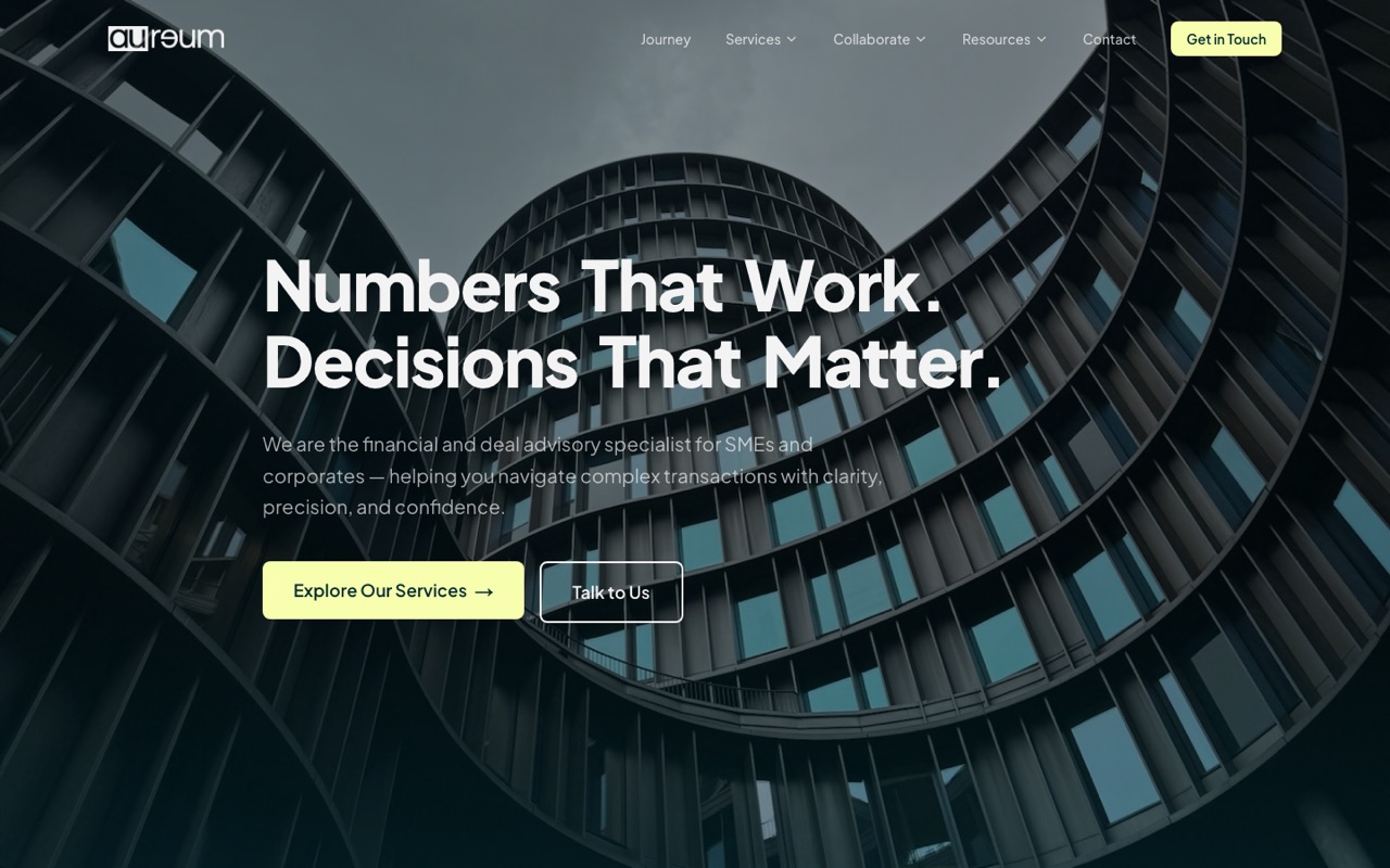 The Aureum product screen
