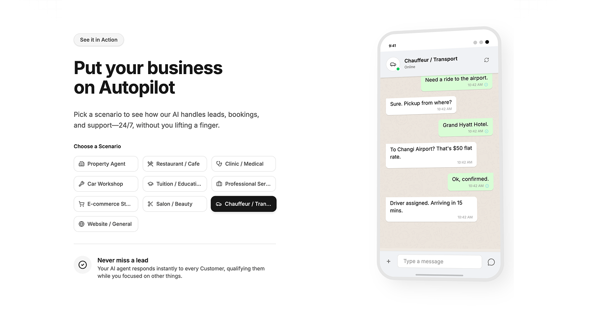 ChatCrunch product screen